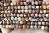 CAA5271 15.5 inches 6mm round natural red crazy lace agate beads