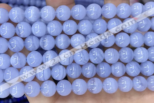 CAA5278 15.5 inches 10mm round natural blue lace agate beads