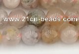 CAA5280 15.5 inches 6mm round sakura agate gemstone beads