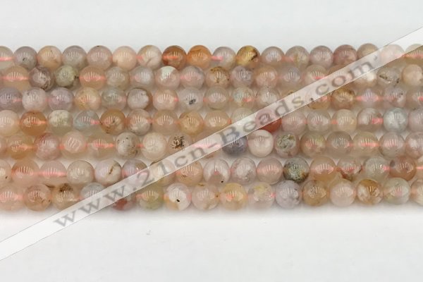 CAA5280 15.5 inches 6mm round sakura agate gemstone beads