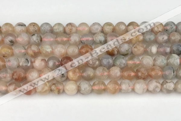 CAA5281 15.5 inches 8mm round sakura agate gemstone beads