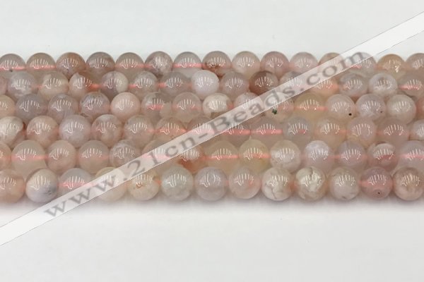 CAA5286 15.5 inches 8mm round natural sakura agate beads