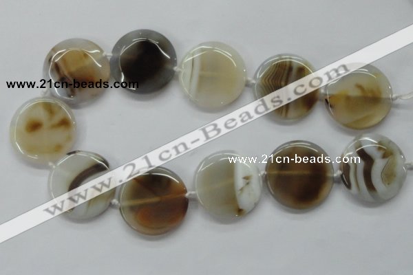 CAA529 15.5 inches 35mm flat round madagascar agate beads