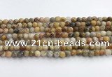 CAA5290 15.5 inches 4mm faceted round crazy lace agate beads wholesale