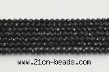 CAA5337 15.5 inches 6mm faceted round black onyx beads wholesale