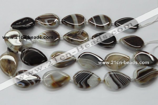 CAA534 15.5 inches 24*35mm flat teardrop madagascar agate beads