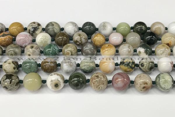 CAA5342 15.5 inches 10mm round ocean agate gemstone beads
