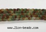 CAA5353 15.5 inches 10*14mm drum agate gemstone beads