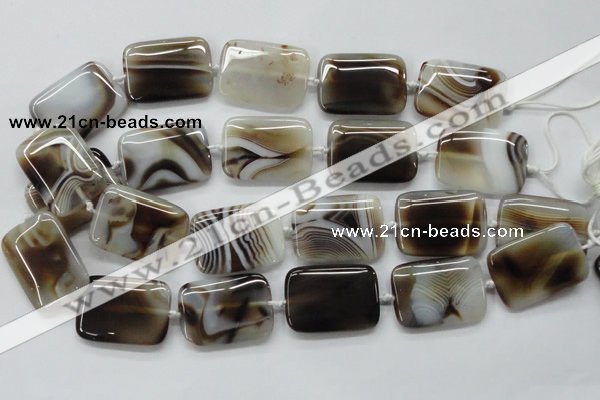 CAA537 15.5 inches 25*35mm rectangle madagascar agate beads