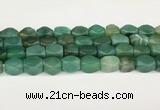 CAA5376 15.5 inches 10*12mm - 11*16mm faceted nuggets agate beads