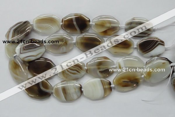 CAA538 15.5 inches 25*35mm octagonal madagascar agate beads