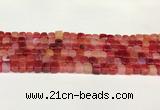 CAA5387 15.5 inches 6*7mm - 8*8mm nuggets agate gemstone beads