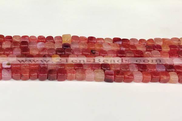 CAA5387 15.5 inches 6*7mm - 8*8mm nuggets agate gemstone beads