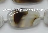 CAA539 15.5 inches 20*40mm freeform madagascar agate beads