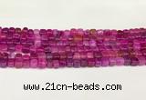 CAA5390 15.5 inches 6*7mm - 8*8mm nuggets agate gemstone beads