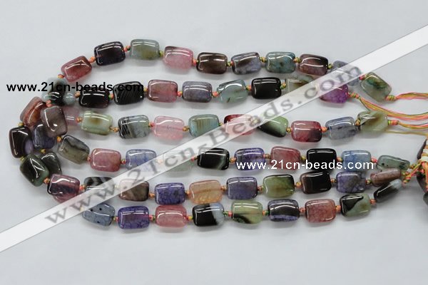 CAA544 15.5 inches 12*16mm rectangle dyed madagascar agate beads