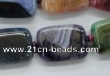 CAA545 15.5 inches 18*25mm rectangle dyed madagascar agate beads