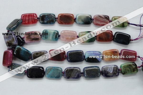 CAA545 15.5 inches 18*25mm rectangle dyed madagascar agate beads