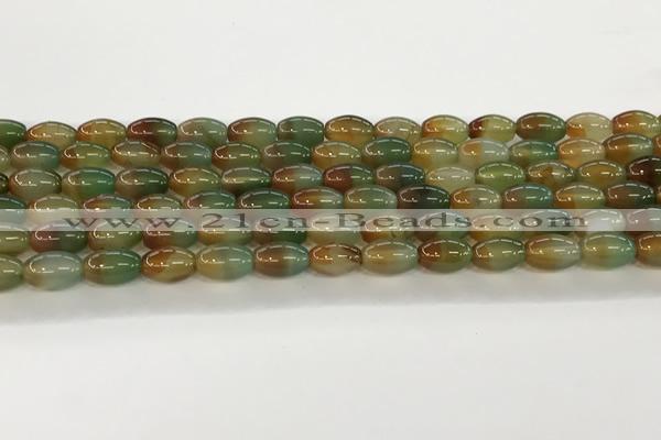 CAA5451 15.5 inches 8*12mm rice agate gemstone beads