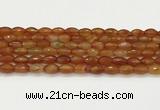 CAA5457 15.5 inches 8*12mm faceted rice agate beads