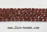 CAA5460 15.5 inches 8*12mm faceted rice agate beads