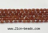 CAA5461 15.5 inches 8*12mm faceted rice agate beads