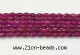 CAA5463 15.5 inches 8*12mm faceted rice agate beads