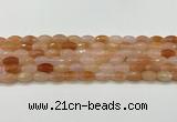 CAA5464 15.5 inches 8*12mm faceted rice agate beads