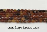 CAA5470 15.5 inches 8*12mm faceted rice agate beads