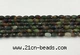 CAA5473 15.5 inches 8*12mm faceted rice agate beads