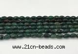 CAA5475 15.5 inches 8*12mm faceted rice agate beads