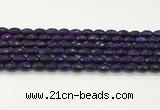 CAA5477 15.5 inches 8*12mm faceted rice agate beads