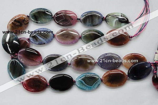 CAA554 15.5 inches 25*35mm oval dyed madagascar agate beads