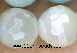 CAA5557 15 inches 12mm faceted round AB-color banded agate beads