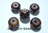 CAA5720 11*20mm rondelle tibetan agate dzi beads wholesale