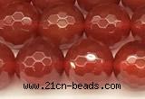 CAA5741 15 inches 8mm faceted round red agate beads