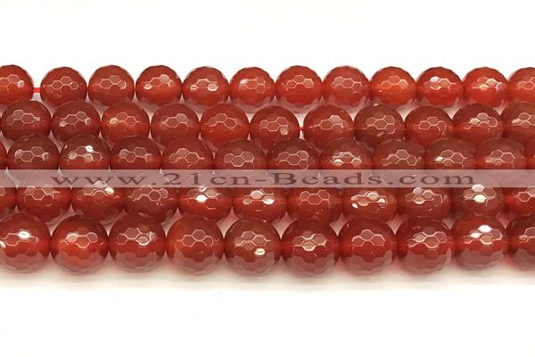 CAA5743 15 inches 12mm faceted round red agate beads