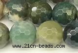 CAA5751 15 inches 8mm faceted round Indian agate beads