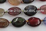 CAA577 15.5 inches 12*16mm faceted oval dragon veins agate beads