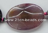 CAA582 15.5 inches 30*40mm faceted oval dragon veins agate beads