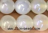 CAA5820 15 inches 8mm round AB-color agate beads