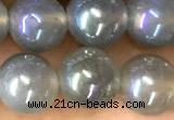 CAA5823 15 inches 8mm round AB-color agate beads