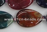 CAA587 15.5 inches 22*30mm faceted teardrop dragon veins agate beads