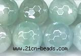 CAA6002 15 inches 10mm faceted round AB-color line agate beads