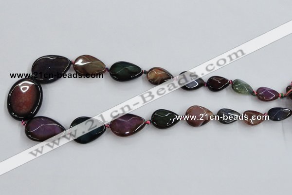 CAA601 15*20mm – 30*40mm faceted teardrop & oval dragon veins agate beads