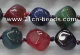 CAA607 15.5 inches 13*13mm nuggets dragon veins agate beads