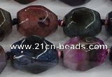 CAA610 15.5 inches 16*20mm faceted nuggets dragon veins agate beads