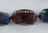 CAA613 15.5 inches 18*32mm faceted nuggets dragon veins agate beads