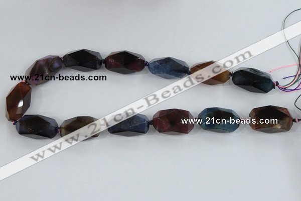 CAA613 15.5 inches 18*32mm faceted nuggets dragon veins agate beads