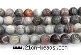 CAA6134 15 inches 12mm round Botswana agate beads wholesale